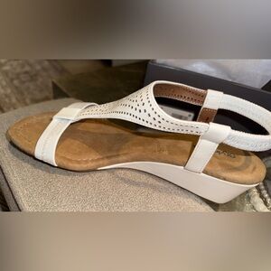 White Wedge Sandals - 8.5